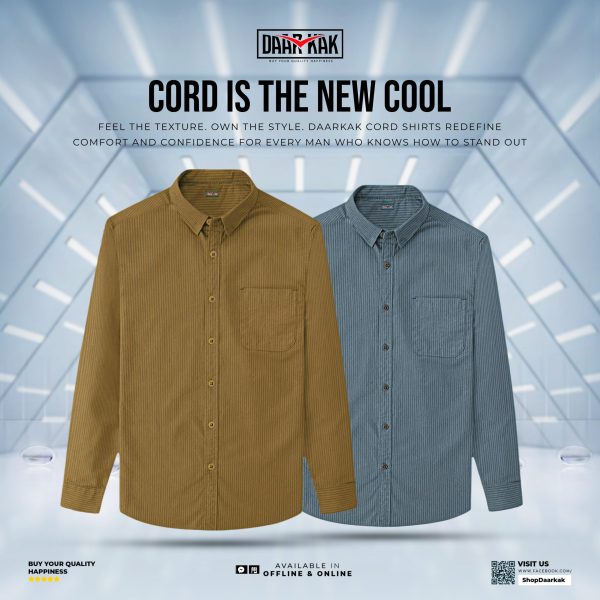 DaarKak Special Cord Shirt - Combo of 2 - SDK268/269