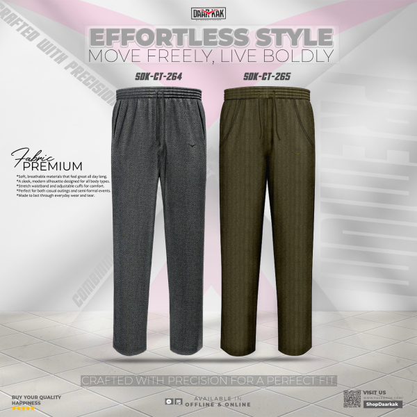 Combo of Premium Cotton Trouser - SDK-CT264/265