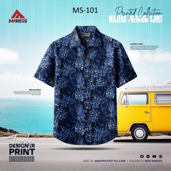 Men's AOP Cotton Shirt MS-1