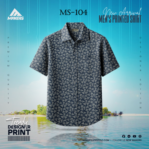 Men's Cotton AOP Shirt MS-4